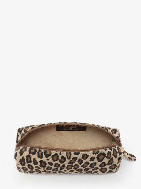 Etui Leder Milano Beige velvet leopardo VL22116 ander zicht 1